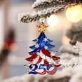 thumbnail image 2 of United States 250th Anniversary Ornament, 2D Acrylic 250th Anniversary USA Christmas Tree Ornament, 250 Patriotic American Flag Christmas Ornaments, Gift for US Citizens, Patriotic Collectors Decor, 2 of 7