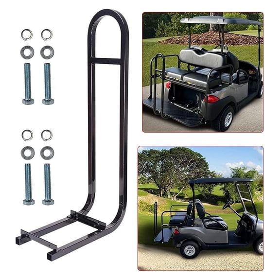 Huskey Golf Cart Rear Seat Safety Grab Bar U-Shaped Hand Rail Compatible with Models, One Solid Piece with Mounting