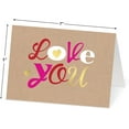 thumbnail image 5 of Current Deluxe Kraft Expressions Of Love Valentine's Day Greeting Cards - Set of 8 (4 Designs), 5 x 7 Inches, Seasonal, Sentiments Inside, Envelopes Included, 5 of 7
