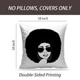 thumbnail image 2 of LALILO Throw Pillow Covers Portrait Beautiful African America Cushion Cover 18" x 18", 2 Pack, 2 of 6