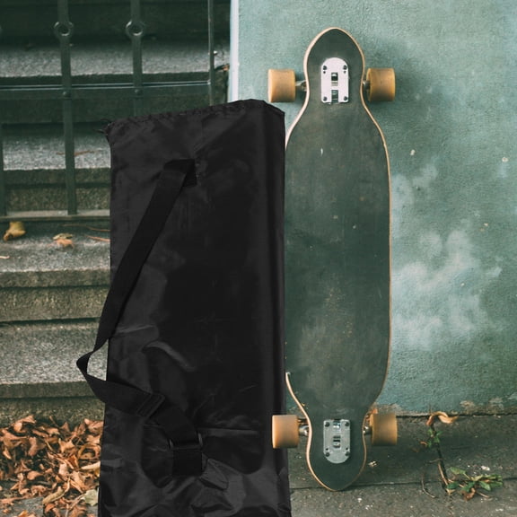 HONMEET Black Skateboard Carry Bag with Adjustable Sling Strap, Multifunctional for Gym, Outdoor, and Sports Activities