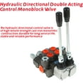 thumbnail image 5 of waltyotur Hydraulic Directional Double Acting Control Monoblock Valve, 2 Spool 11GPM SAE Ports w/ Joystick Hydraulic Directional Control Valve 3625 PSI Tractors Loaders Tanks, 5 of 6