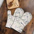 thumbnail image 5 of Cute Oven Mitts,Pioneer Flower Floral Print Pattern Oven Mitt 2-Pack Set,Kitchen Gloves for Oven,Heat Resistant Oven Mitts 7.7"x12", 5 of 7