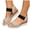 Beige, variant on Women's Wedge Sandals Lightweight Slip On Platform Sandal Comfortable Ankle Strap Open Toe Summer Dress Shoes Black Size 6.5