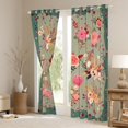 thumbnail image 4 of Feelyou Fashion Rose Floral Black Out Curtains, Vintage Bohemian Flower Curtains Pack of 2 (42x63 Each), Teens Kids Girls Women Bedroom Curtains, Window Curtains Decor, 4 of 7