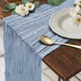 thumbnail image 4 of Elegant 120-Inch Boho Rustic Gauze Table Runner for Weddings, Bridal Showers, Baby Showers, Birthday Parties, and Easter Table Decorations, 4 of 7