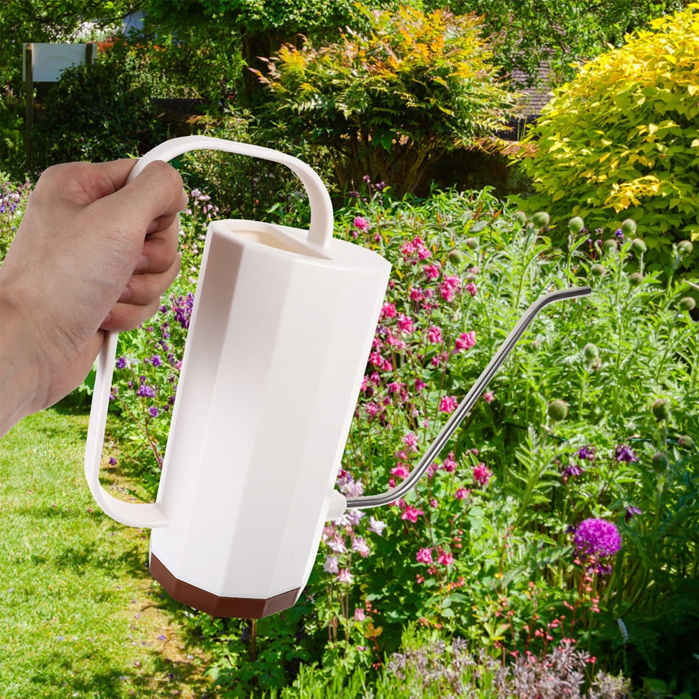 SEWCHICS Indoor Flower Watering Can Simple and Modern Plastic 2Pcs White