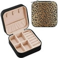 thumbnail image 2 of SKYSONIC Sexy Leopard Grain Leather Jewelry Box,Portable Mini Jewelry Case Traveling Jewelry Organizer for Rings Necklaces Bracelets Earrings, 2 of 7
