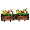 thumbnail image 4 of Set of 2 Simulation Flowers with Pot Artificial Plants Outdoor Floral Vase, 4 of 8
