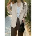 thumbnail image 3 of ZANZEA Women Lapel Collar Long Sleeve Blazer Solid Casual Suit Coat Outwear, 3 of 6
