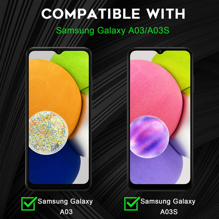 Lot de 3) Orzero Compatible pour Samsung Galaxy A03s, A03, A03