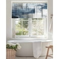 thumbnail image 7 of Navy Blue Grey Abstract Paint Kitchen Valances for Windows Modern Rustic Graffiti Valance Curtains&nbsp; for Kitchen /Living Room/Bedroom/ Bathroom Decor, 42"x12 " ,Rod Pocket 1 Panel,, 7 of 7