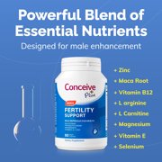 Conceive Plus Mens Fertility Support Supplement, with Zinc, Vitamin D & CoQ10 - 60 Capsules