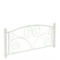 thumbnail image 6 of Queen Size White Metal Bed Frame with Headboard - Flower Design, Sturdy Steel, 600lbs Capacity, for Bedroom. Easy Assembly, No Box Spring Needed., 6 of 10