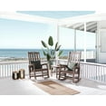 thumbnail image 2 of Kaleemen Oversized Outdoor Rocking Chair,Easy to Assemble High Density Polyethylene Patio Rocking Chair, Brown, 2 of 6