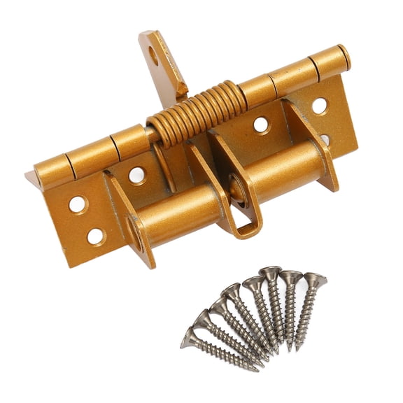 Yajisi Self-Closing Door Spring Hinge, 90° Automatic Closing & Positioning Hinge for Cabinet & Wooden Doors (11x8x4cm, Iron)