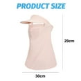 thumbnail image 2 of Summer sunscreen full face mask women's outdoor ice silk veil thin hollow breathable facial scarf with brim - pink, 2 of 6