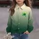 thumbnail image 5 of Blusa y camisa de manga larga con cuello vuelto para niños, camisa informal de moda para niños y niñas, camisa de manga larga con estampado del Día de San Patricio, camisa de manga larga con cuello vu, 5 of 7
