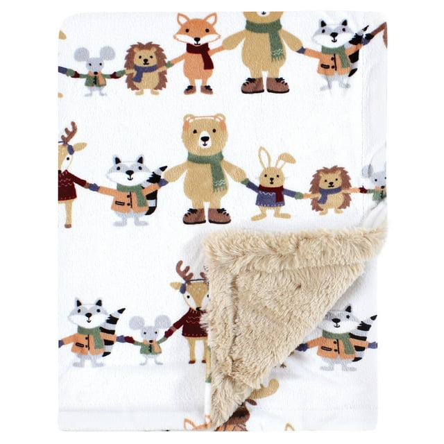 Manta de Peluche para Bebé Hudson Baby 76x102 cm con Respaldo Peludo