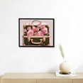 thumbnail image 4 of Nawypu  Fashion and Glam Wall Art Canvas Prints 'Doll Memories-Trunk Full of Flowers' Travel Essentials Home Décor, Pink, Brown, 4 of 4