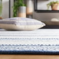 thumbnail image 4 of SAFAVIEH Striped Kilim Yadira Striped Cotton Runner Rug, Grey/Blue, 2'3" x 8', 4 of 8