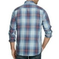 thumbnail image 2 of Weatherproof Mens Plaid Fannel Button Up Shirt, Blue, Small, 2 of 3