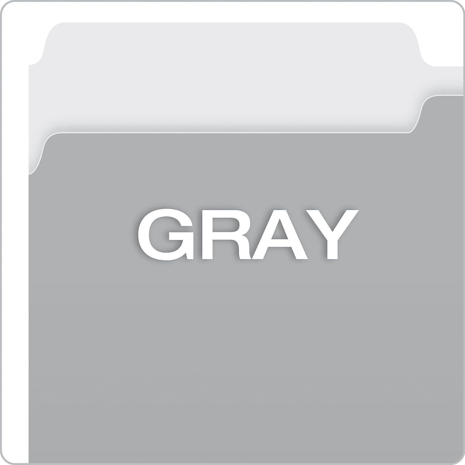 Interior File Folders, 1/3-Cut Tabs, Legal Size, Gray, 100/Box