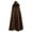 Brown, variant on Elegant Hooded Cloak Cape Velvet Lined Satin for Themed Events and Parties