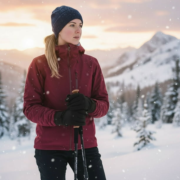 Guantes de invierno para hombre y mujer | Guantes térmicos impermeables con aislamiento para pantallas táctiles