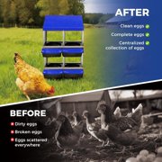 Nesting Boxes for Chickens, 4 Holes Chicken Nesting Box with Removable Tray, Easy Egg Collection, Roll Away Nesting Box for Hens, Chicken Co-op, Double Layer