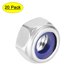 thumbnail image 1 of Tuercas de bloqueo hexagonales Uxcell M5x0.8mm de acero inoxidable con inserto de nylon, 20 piezas plateadas, 1 of 5