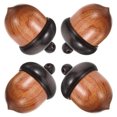 thumbnail image 3 of Acorns Decorating Brown Wood 4pcs, 3 of 6