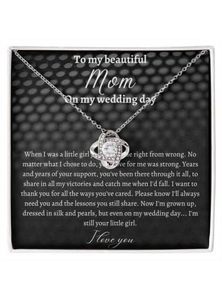Anavia Bride Gift from Mom to Daughter on Wedding Day, Wedding Day gift for  Daughter, Dad for Daughter Bride Gift -[White Pearl + Silver Chain] 