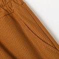 thumbnail image 5 of Puliio Men's Summer Waffle Knit Pajamas Set Short Sleeve Crew Neck Top & Shorts With Pockets Sleepwear Sets 2 Piece, 5 of 8