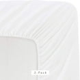 thumbnail image 2 of Microfiber 2 Queen White Fitted Bottom Bed Sheets (2-Pack) 1800 Ultra Soft, Comfy, Breathable, Hypoallergenic -15" Deep Pocket, 60" x 80" Great for Queen Size beds (Queen, White), 2 of 7