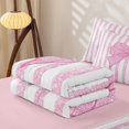 thumbnail image 5 of Homewish Pink Coquette Bowknot Zipper Full Size Comforter Sets with Fitted Sheet and 2 Pillowcases,Cartoon Cute Bowtie Zipper Bedding Set For Girls Kids,Reversible,4 Pieces, 5 of 7