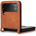 thumbnail image 6 of case for Galaxy Z Flip 4 Case Wallet, Ultra -Thin Retro Style with Card Holder Samsung Flip 4 Case Compatible with Samsung Galaxy Z Flip4 5G, Brown, 6 of 14