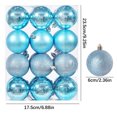 thumbnail image 3 of Christmas Ornaments 24ct Navy Blue Christmas Ball Ornaments Shatterproof Plastic Christmas Tree Decorations for Xmas Party Home Office Holiday Decor -Medium Size (2.36"/ 60mm), 3 of 4