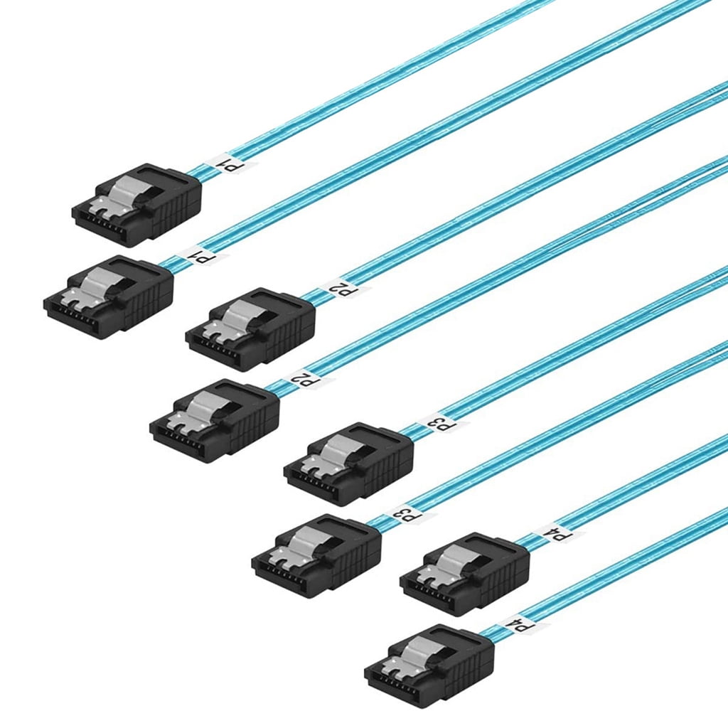 90/180 Degree 4/6/8 SATA to 4/6/8 sata 4.0 7p Female with Braided Mesh for Server Computer Host SSD SATA Hard Disk Adapter Cable