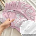 thumbnail image 4 of Twin XL Size Fitted Sheet Set - Pink Floral 2 Piece Bedding Sets 16" Deep Pocket Fitted Sheet with 1 Pillowcases, Spring Flowers Leaves Rustic Farmhouse Brushed Microfiber Hotel Luxury Bed Sheets, 4 of 9