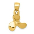 thumbnail image 1 of FB Jewels 14K Yellow Gold 3-D Moveable Blade Propeller Pendant, 1 of 5