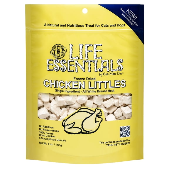 Life Essentials Freeze Dried Chicken Littles Cat & Dog Treats, 5 oz. bag
