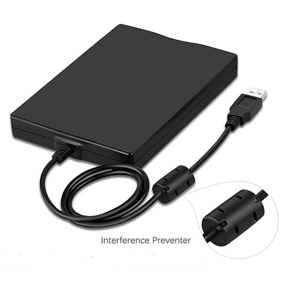 Usb USB External Floppy Disk Drive Portable 3.5 inch Floppy Disk Drive USB Interface Plug and Play Low Noise for PC Laptop Black