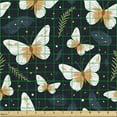 thumbnail image 2 of Ambesonne Night Wings Fabric by the Yard Upholstery, Cluster of Moths Art, 10 Yards, White Ginger and Black, 2 of 5