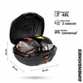 thumbnail image 2 of Caja portaequipaje para Moto Kinlley Universal 58x45x32 Negro, 2 of 8