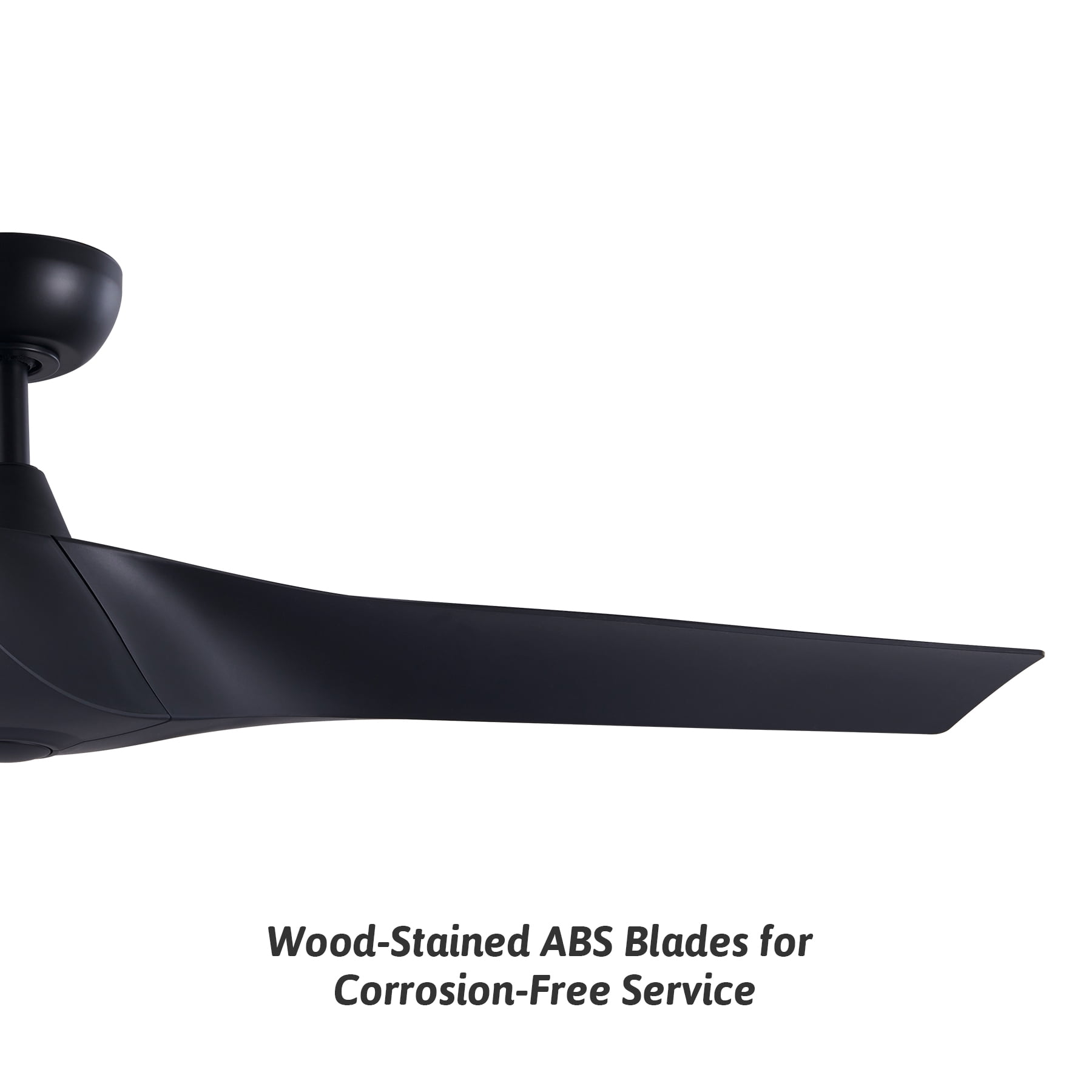 52" Modern Ceiling Fan with Remote Control, 3 Blades, 6 Speeds, Black