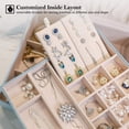 thumbnail image 3 of Jewelry Box ProCase, organizador grande de piel de 2 capas, color azul, 3 of 7
