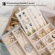 thumbnail image 3 of Jewelry Box ProCase, organizador grande de piel de 2 capas, color azul, 3 of 7