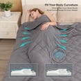 "MARNUR Queen Size Weighted Blanket 18 lbs, Gray, Heavy Breathable