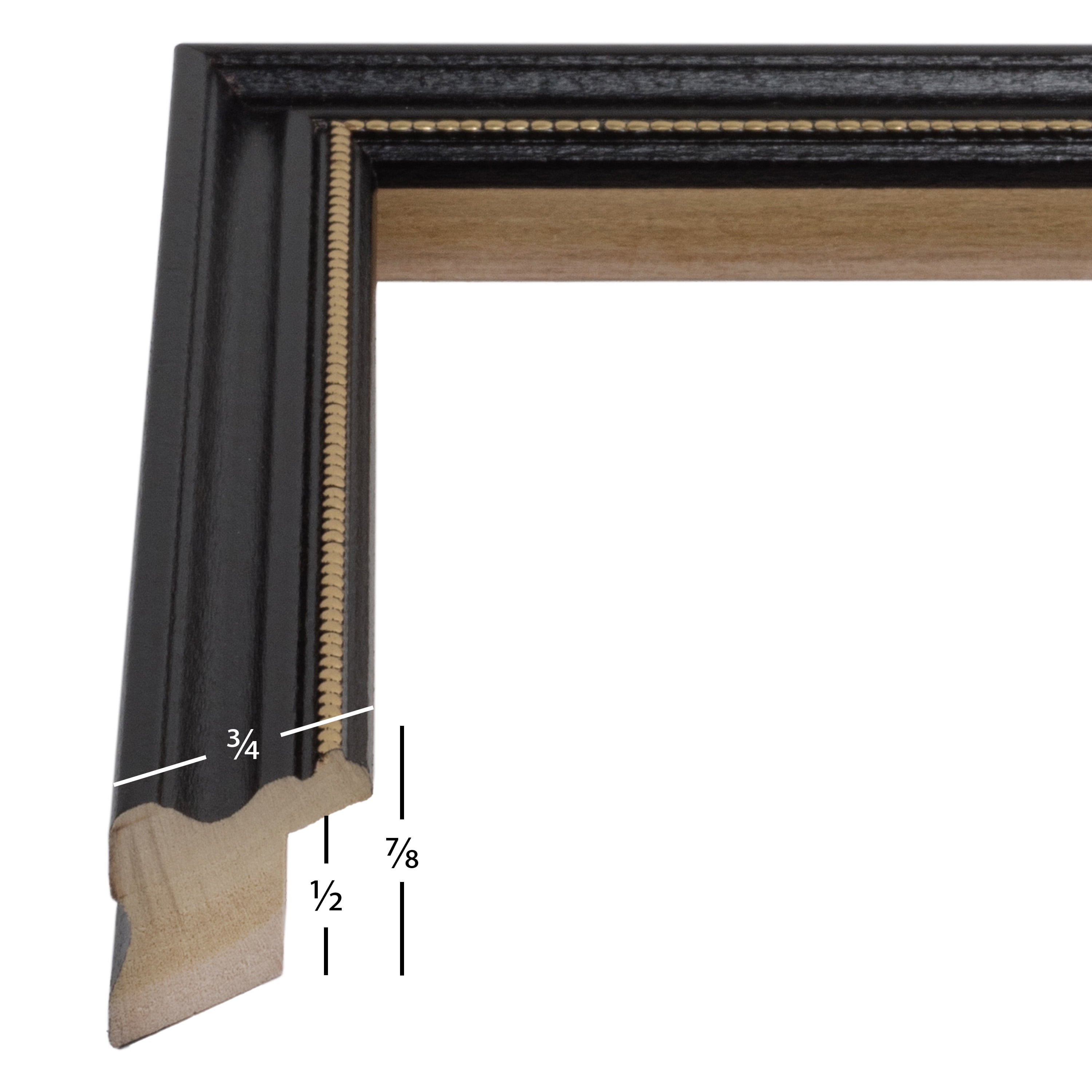 Craig Frames 314BG, Ornate Black and Gold Picture Frame, 18 x 24 Inch